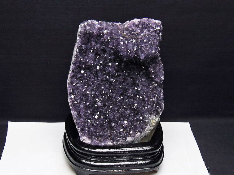 2.1Kg アメジスト クラスター ウルグアイ産 アメジスト 原石 amethyst 台座付属 花型 一点物 192-680