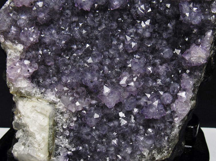 2.4Kg アメジスト クラスター ウルグアイ産 アメジスト 原石 amethyst 台座付属 カルサイト付き 花型 一点物 192-686