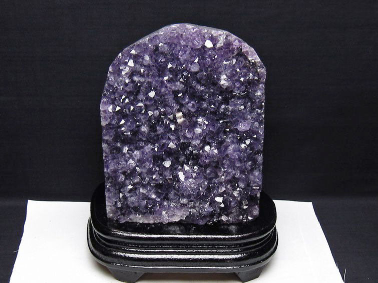 2.6Kg アメジスト クラスター ウルグアイ産 アメジスト 原石 amethyst 台座付属 花型 一点物 192-690
