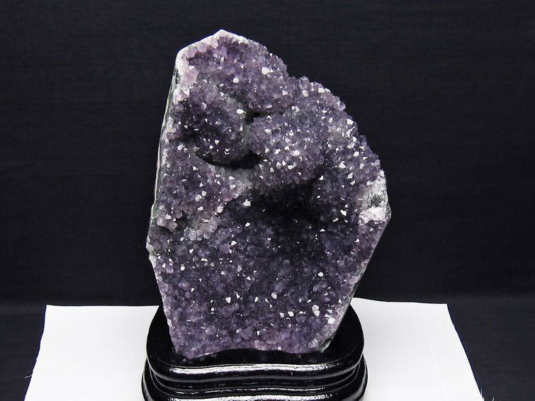 2.4Kg アメジスト クラスター ウルグアイ産 アメジスト 原石 amethyst 台座付属 花型 一点物 192-691