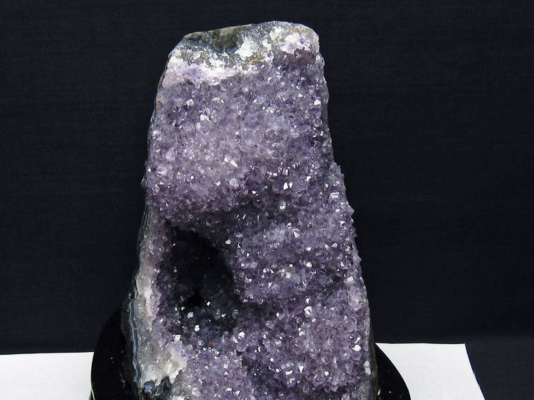 2.4Kg アメジスト クラスター ウルグアイ産 アメジスト 原石 amethyst 台座付属 花型 一点物 192-692