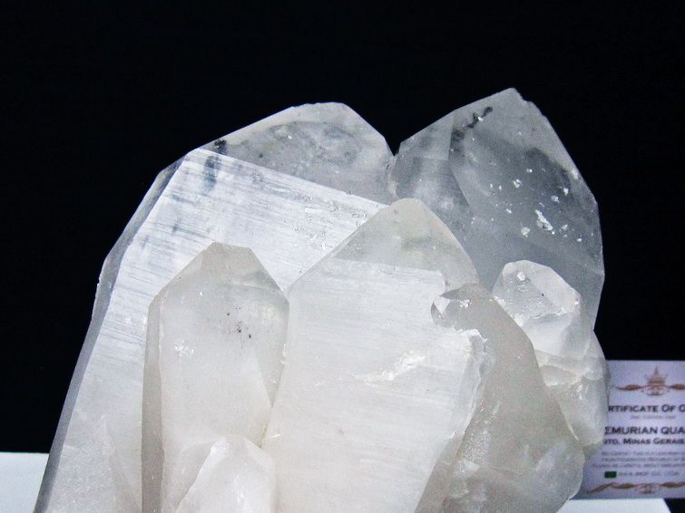 水晶クラスター 2.4Kg 原石 ブラジル ミナスジェライス州 コリント産 一点物 台座付属 レムリアンシード 192-706