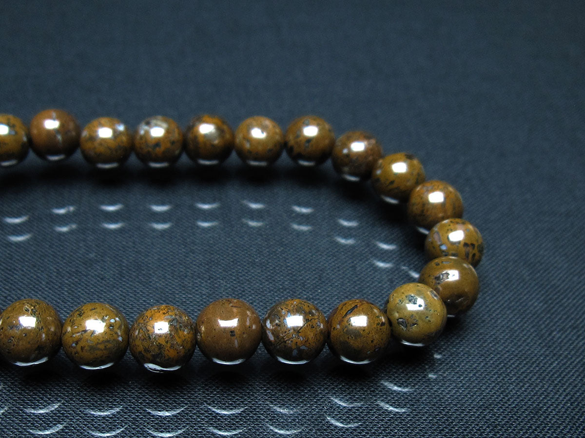 コンドライト ブレスレット サハラNWA869 隕石 8mm 一点物 199-870 【sold out】