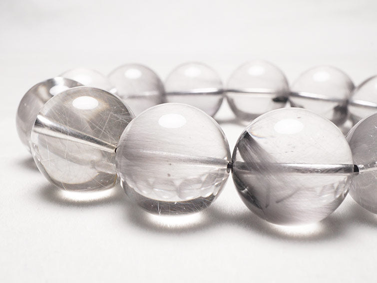 プラチナルチルクォーツ ブレスレット 17mm 一点物 211-1712