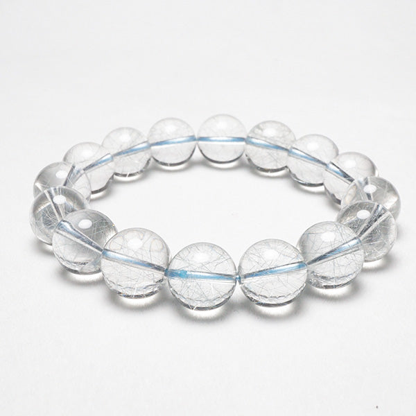 ブルー ルチルクォーツ ブレスレット 13mm 一点物 211-1920