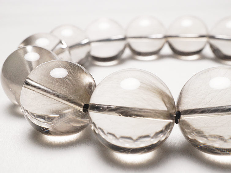 プラチナルチルクォーツ ブレスレット 16mm 一点物 211-2504