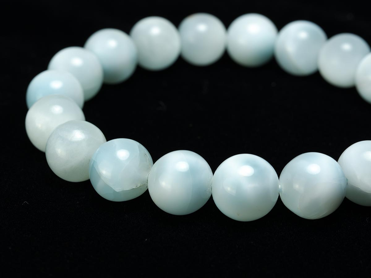 ラリマー ブレスレット 10mm 一点物 211-2535