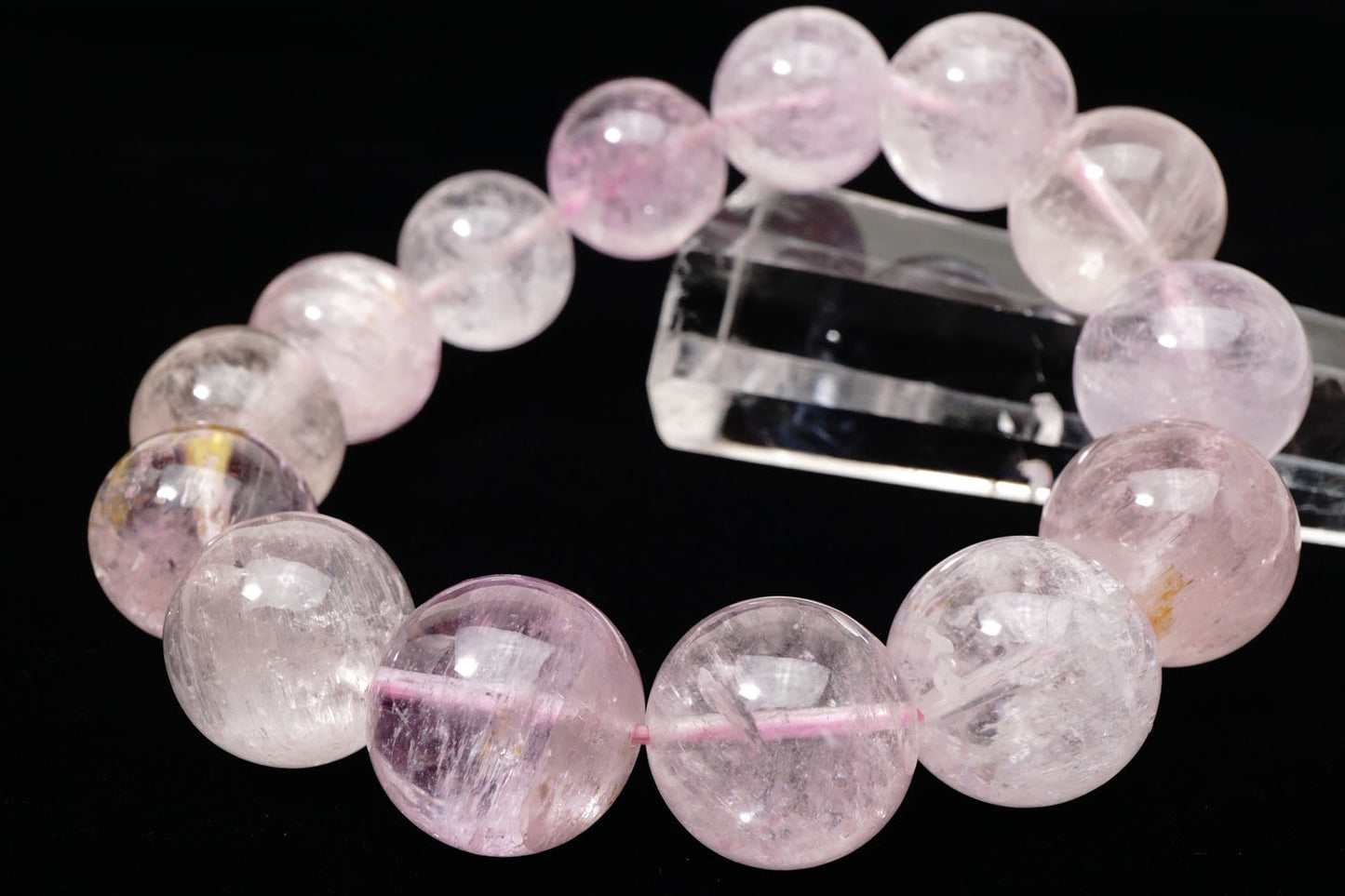 クンツァイト ブレスレット 16mm 一点物 211-2590