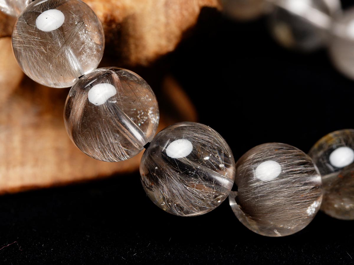 ルチルクォーツ プラチナルチル ブレスレット 11mm 一点物 211-4490