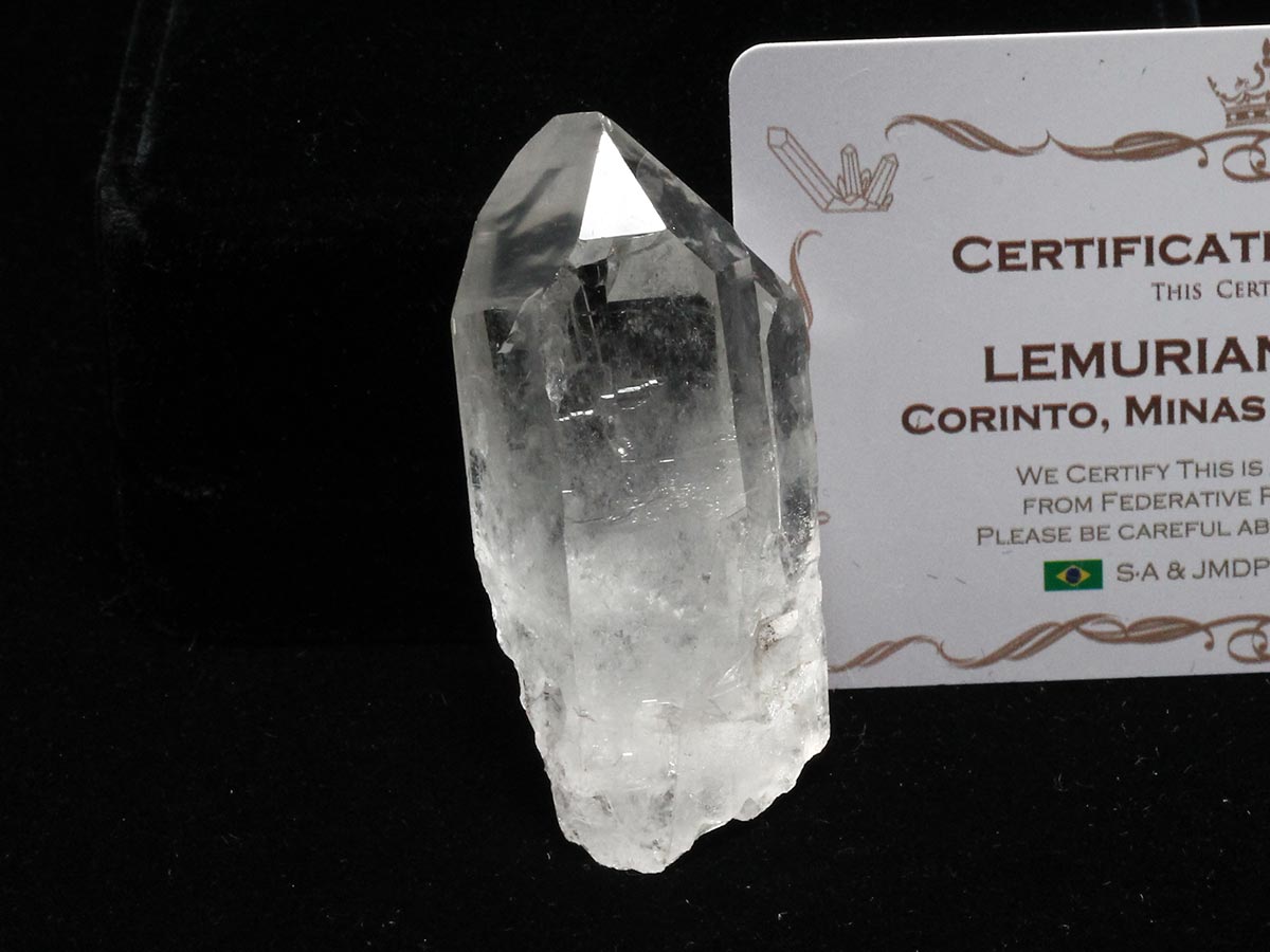 レムリアンシード 水晶 原石 証明書付属 ブラジル ミナスジェライス州 コリント産 レムリアンシードクリスタル 一点物 271-920
