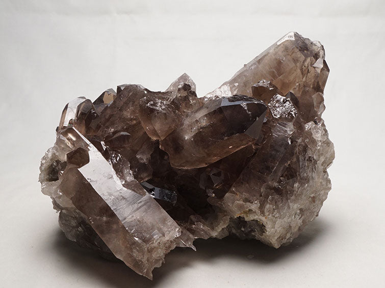 1.4Kg スモーキークォーツ クラスター 原石 煙水晶 モリオン 黒水晶 ブラジル産 一点物 282-495