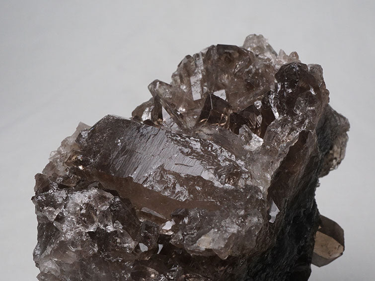 スモーキークォーツ クラスター 煙水晶 原石 モリオン 黒水晶 ブラジル産 一点物 282-505
