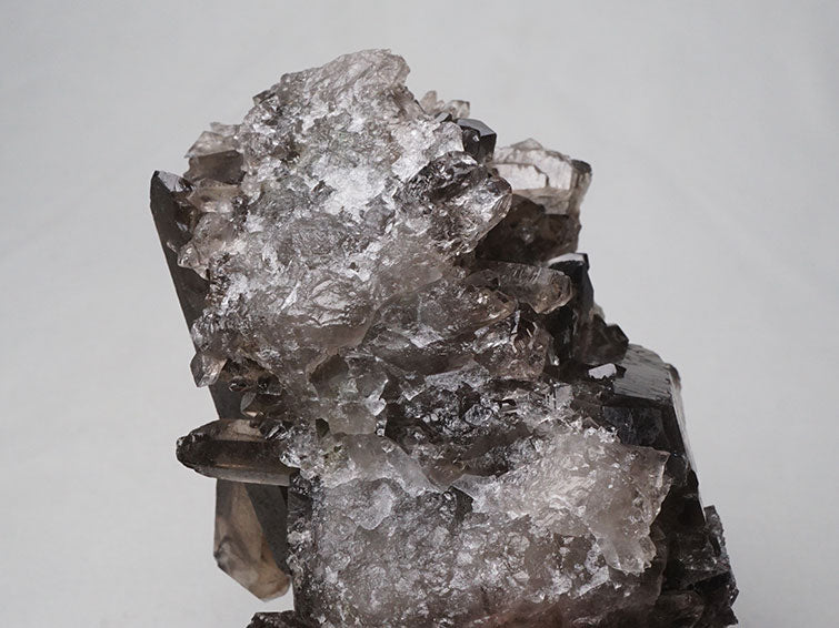 スモーキークォーツ クラスター 煙水晶 原石 モリオン 黒水晶 ブラジル産 一点物 282-505