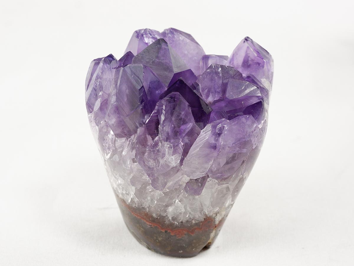 アメジスト クラスター ウルグアイ産 フラワーアメジスト 花型 原石 置物 amethyst 一点物 282-801