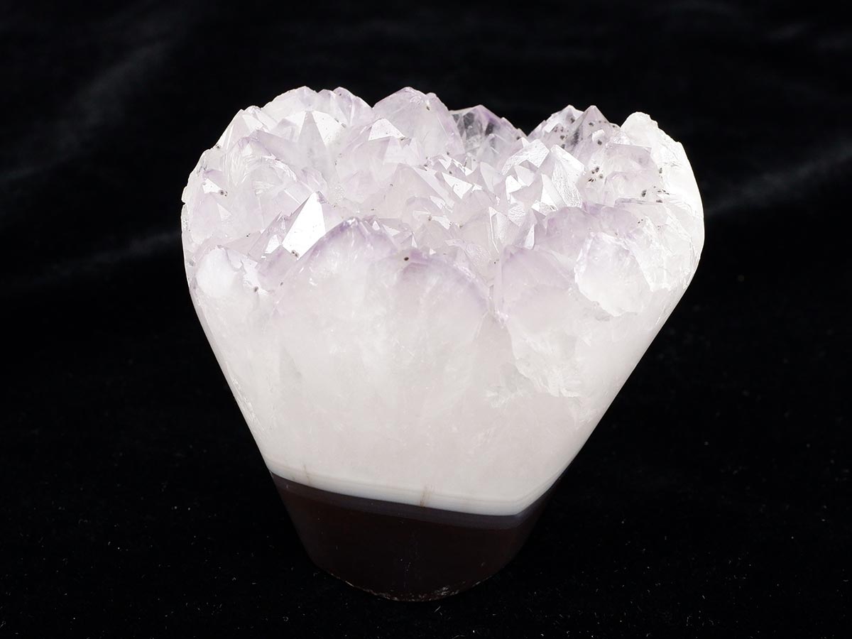 アメジスト クラスター ウルグアイ産 フラワーアメジスト 花型 原石 置物 amethyst 一点物 282-830