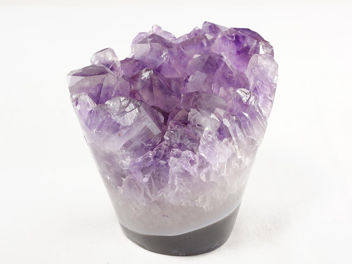 アメジスト クラスター ウルグアイ産 フラワーアメジスト 花型 原石 置物 amethyst 一点物 282-836
