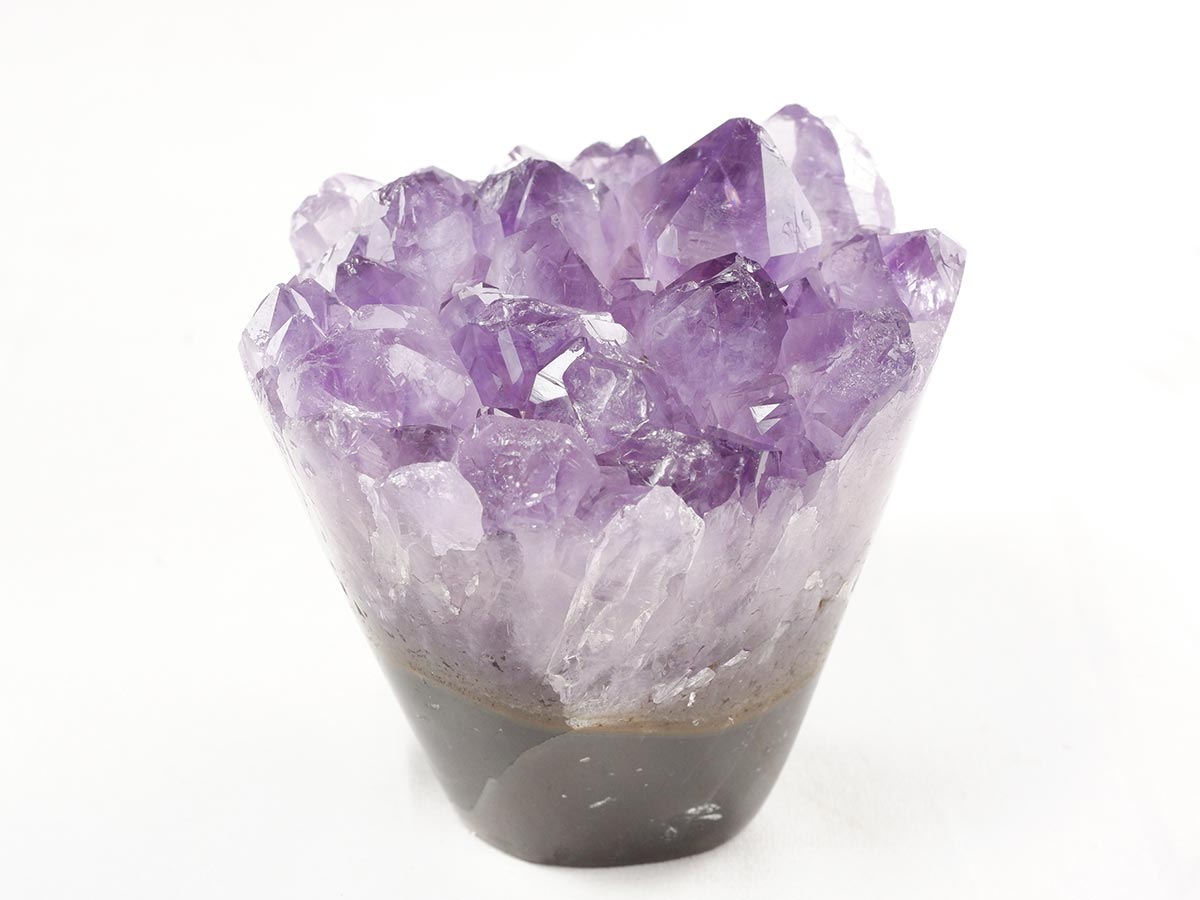 アメジスト クラスター ウルグアイ産 フラワーアメジスト 花型 原石 置物 amethyst 一点物 282-838