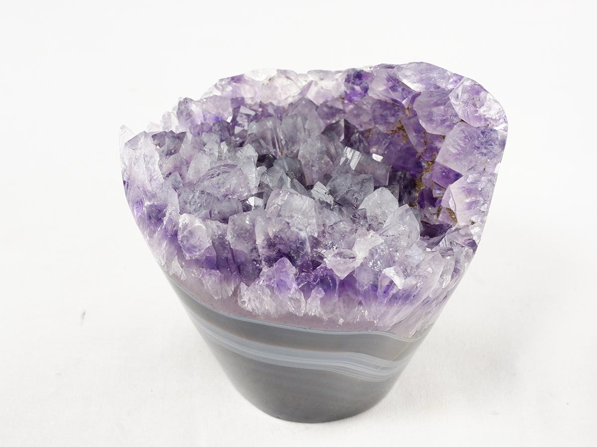 アメジスト クラスター ウルグアイ産 フラワーアメジスト 花型 原石 置物 amethyst 一点物 282-841