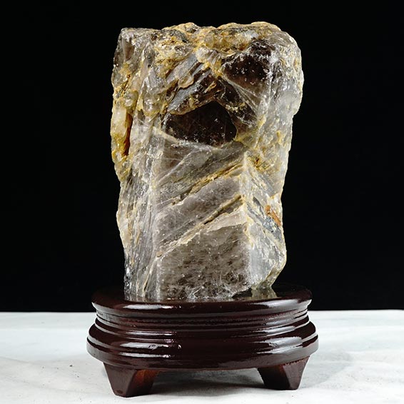 3.1Kg スモーキークォーツ 煙水晶 原石 虹入り 一点物 291-15