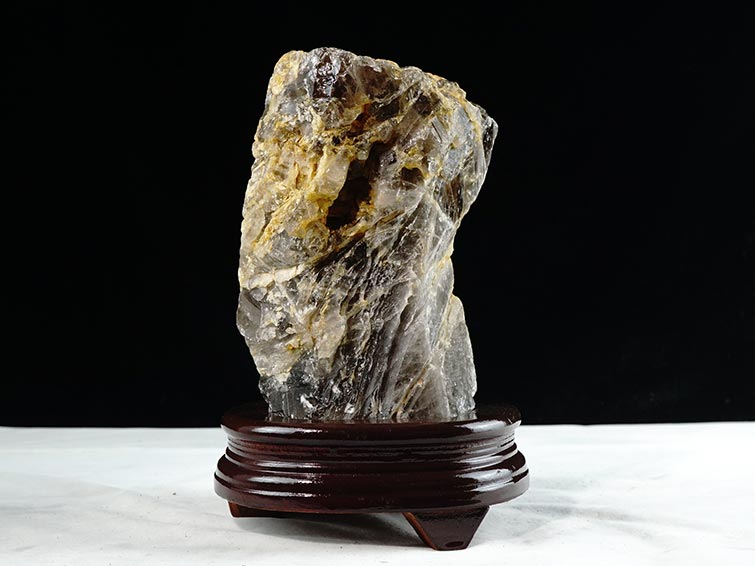 3.1Kg スモーキークォーツ 煙水晶 原石 虹入り 一点物 291-15