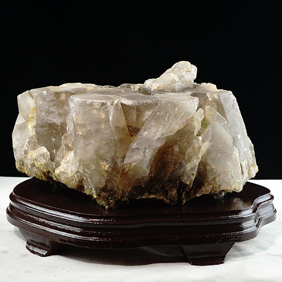 14.8Kg スモーキークォーツ 煙水晶 クラスター 虹入り 一点物 291-60