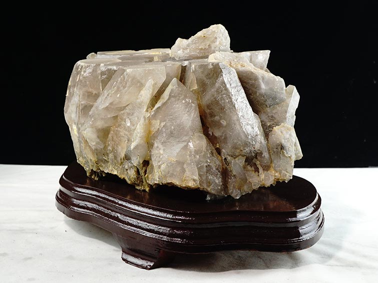 14.8Kg スモーキークォーツ 煙水晶 クラスター 虹入り 一点物 291-60
