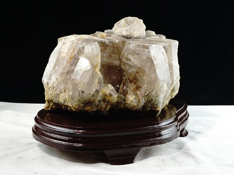 14.8Kg スモーキークォーツ 煙水晶 クラスター 虹入り 一点物 291-60