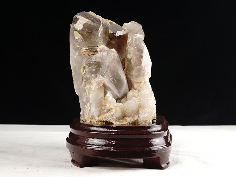 3.2Kg スモーキークォーツ 煙水晶 クラスター 虹入り 一点物 291-81