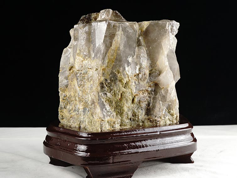 5.6Kg スモーキークォーツ 煙水晶 クラスター 虹入り 一点物 291-83