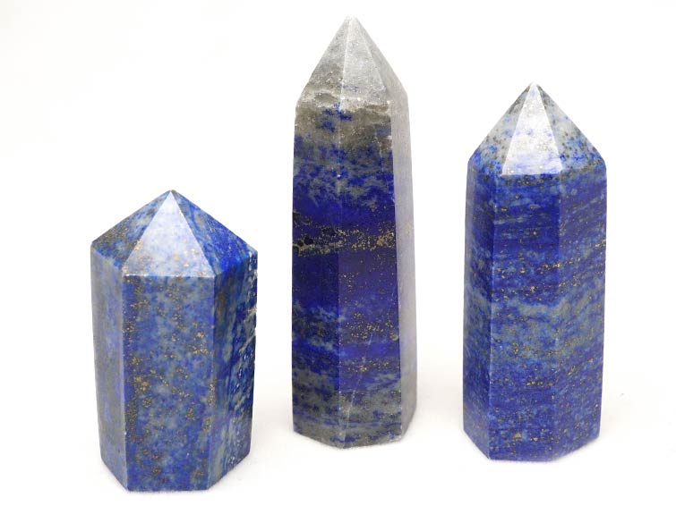 ラピスラズリ ポイント ラピスラズリ 六角柱 30g~49g 1個 lapis lazuli 瑠璃 ラピス パワーストーン 原石 天然石 ランダム発送 742-15