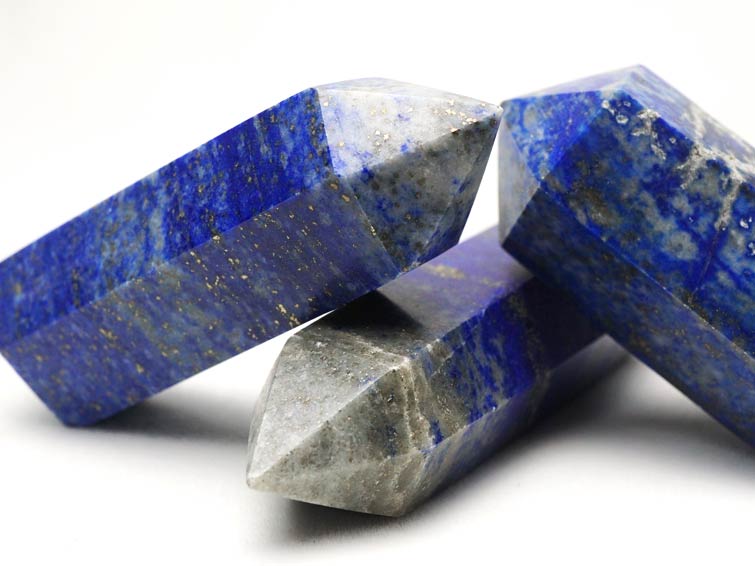 ラピスラズリ ポイント ラピスラズリ 六角柱 30g~49g 1個 lapis lazuli 瑠璃 ラピス パワーストーン 原石 天然石 ランダム発送 742-15