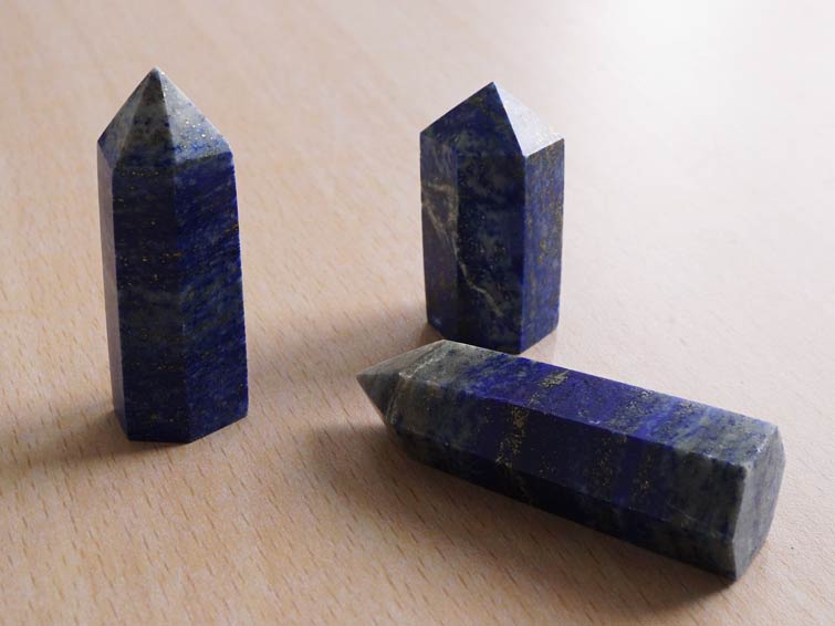 ラピスラズリ ポイント ラピスラズリ 六角柱 30g~49g 1個 lapis lazuli 瑠璃 ラピス パワーストーン 原石 天然石 ランダム発送 742-15