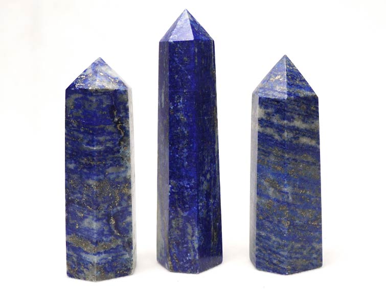 ラピスラズリ ポイント ラピスラズリ 六角柱 70g~103g 1個 lapis lazuli 瑠璃 ラピス パワーストーン 原石 天然石 ランダム発送 742-17