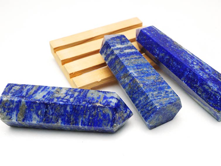 ラピスラズリ ポイント ラピスラズリ 六角柱 70g~103g 1個 lapis lazuli 瑠璃 ラピス パワーストーン 原石 天然石 ランダム発送 742-17