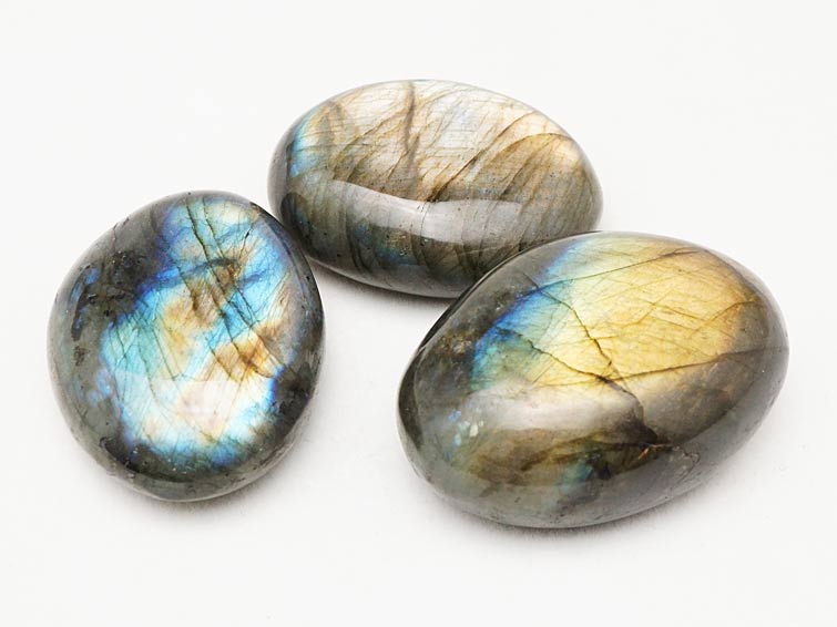 ラブラドライト タンブル 原石 置物 磨き石 AAAランク 1個 曹灰長石 labradorite ランダム発送 771-17