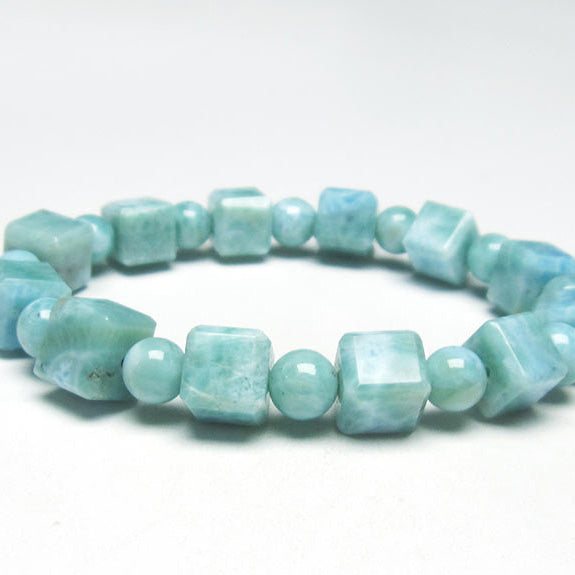 ラリマー ブレスレット ラリマール 本物 7mm 一点物 111-34361