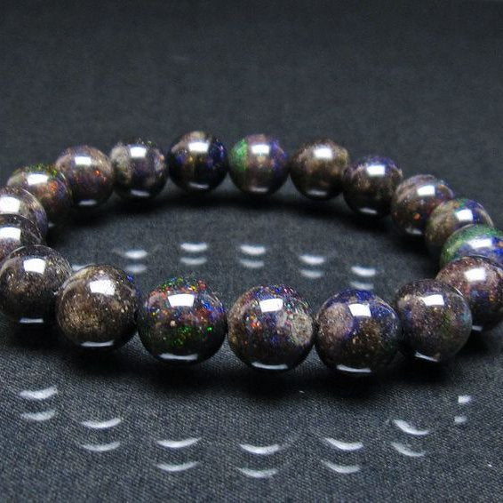 ブラックオパール ブレスレット 10mm 一点物 111-37899