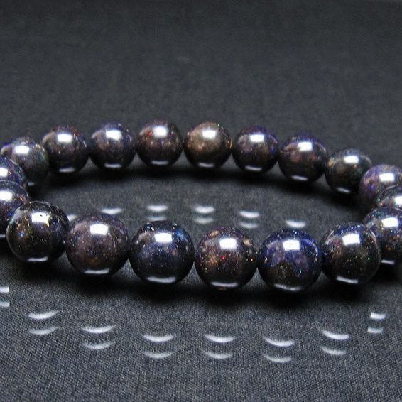 ブラックオパール ブレスレット 11mm 一点物 111-37913