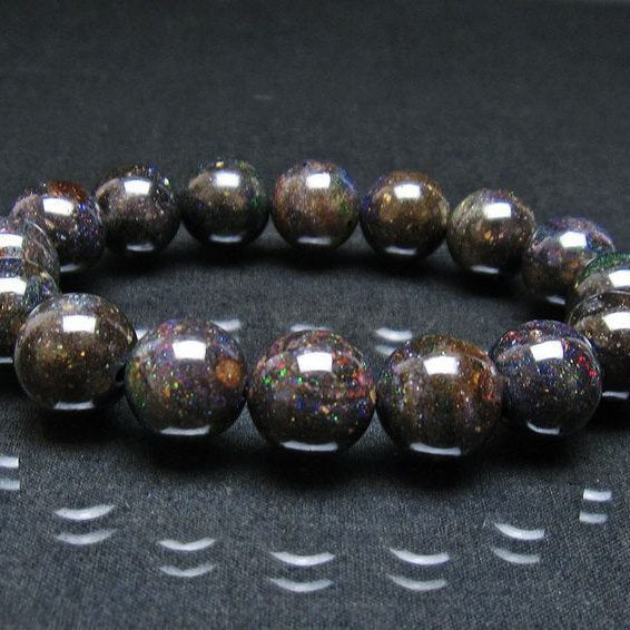 ブラックオパール ブレスレット 13mm 一点物 111-37941
