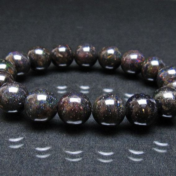 ブラックオパール ブレスレット 13mm 一点物 111-37942