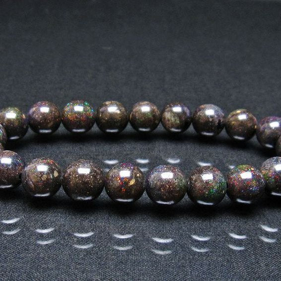 ブラックオパール ブレスレット 10mm 一点物 111-37952