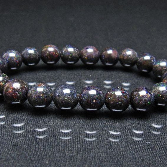 ブラックオパール ブレスレット 10mm 一点物 111-37972