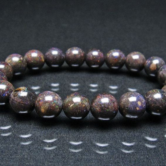 ブラックオパール ブレスレット 10mm 一点物 111-37981