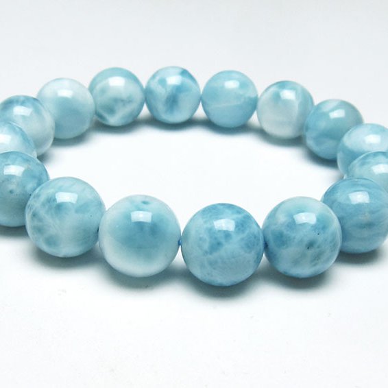 ラリマー ブレスレット 14mm 一点物 111-38037 – 天然石