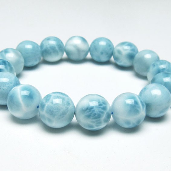 ラリマー ブレスレット 14mm 一点物 111-38047