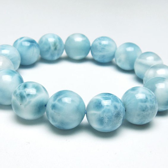 ラリマー ブレスレット 15mm 一点物 111-38048