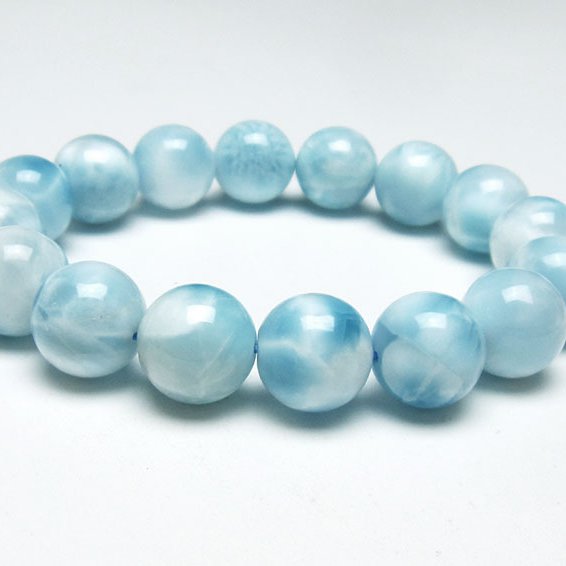 ラリマー ブレスレット 13mm 一点物 111-38052