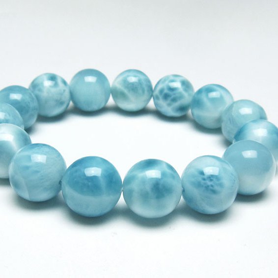 ラリマー ブレスレット 15mm 一点物 111-38064
