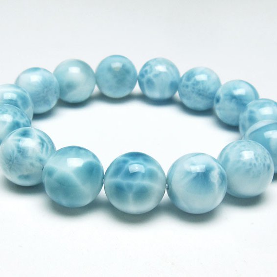 ラリマー ブレスレット 15mm 一点物 111-38065
