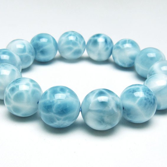 ラリマー ブレスレット 16mm 一点物 111-38070